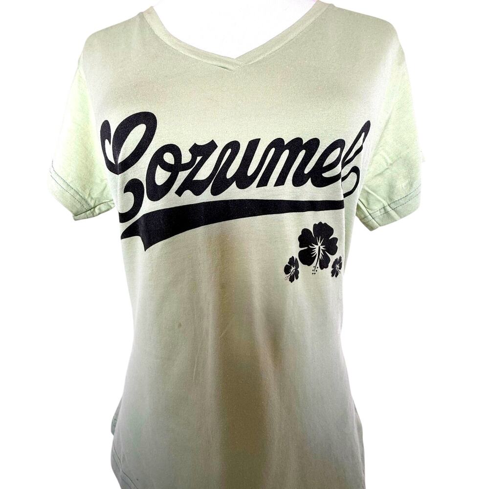 SKU2584 Mare Blue Women's Size XL (Junior) Light Green Cozumel Graphic T-Shirt